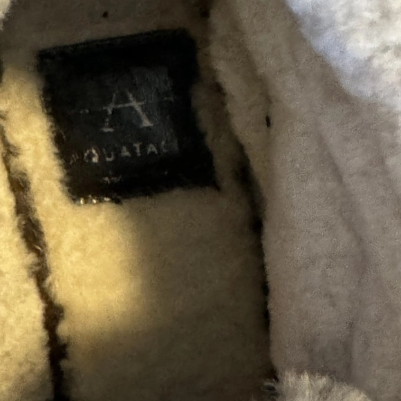 Aquatalia Lenore Hiker Boot Womens Size 7.5 Brown Fur Trim Winter Italy suede - Picture 8 of 9